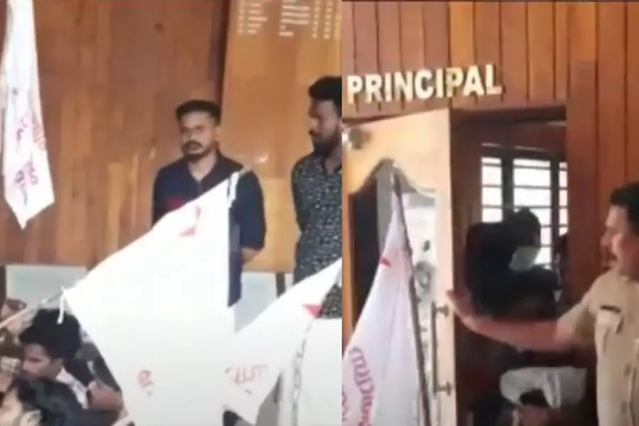 കാര്യവട്ടം ഗവണ്മെന്റ് കോളേജില് എസ്എഫ്ഐ-പോലീസ് സംഘര്ഷം; പ്രിന്സിപ്പലിനെ മുറിയിലിട്ട് പൂട്ടി
