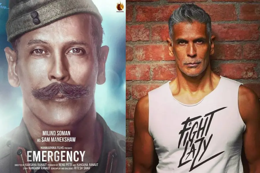 കങ്കണ ഇന്ദിരാ ഗാന്ധിയാകുന്ന ചിത്രത്തിൽ സാം മനേക് ഷാ ആയി മിലിന്ദ് സോമൻ; പോസ്റ്റർ പുറത്ത്