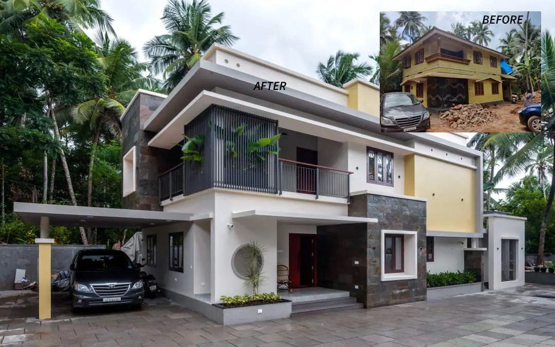 കോഴിക്കോട് നരിക്കുനി സ്വദേശി സുരേന്ദ്രന്റെ പുതുക്കി പണിത വീട്