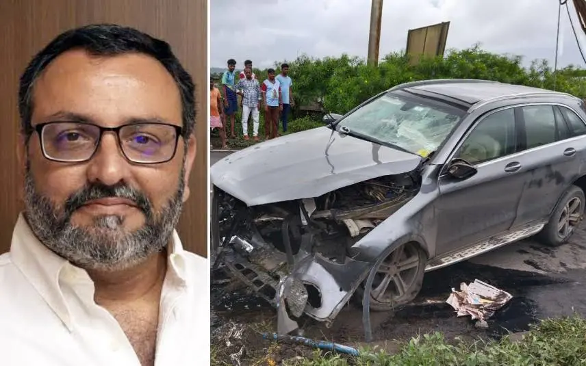 സൈറസ് മിസ്ത്രി, അപകടത്തില്പ്പെട്ട കാറ് | Photo: ANI Photo