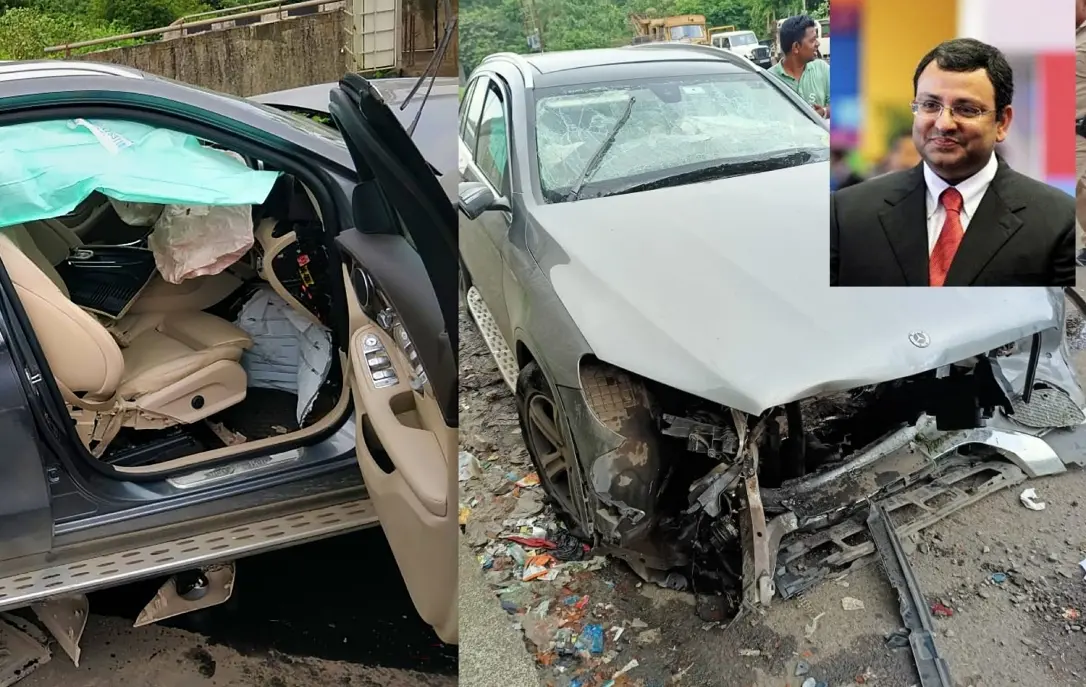 അപകടത്തില്പ്പെട്ട കാറ്, ഇന്സൈറ്റില് സിറസ് മിസ്ത്രി |ഫോട്ടോ:PTI,ANI