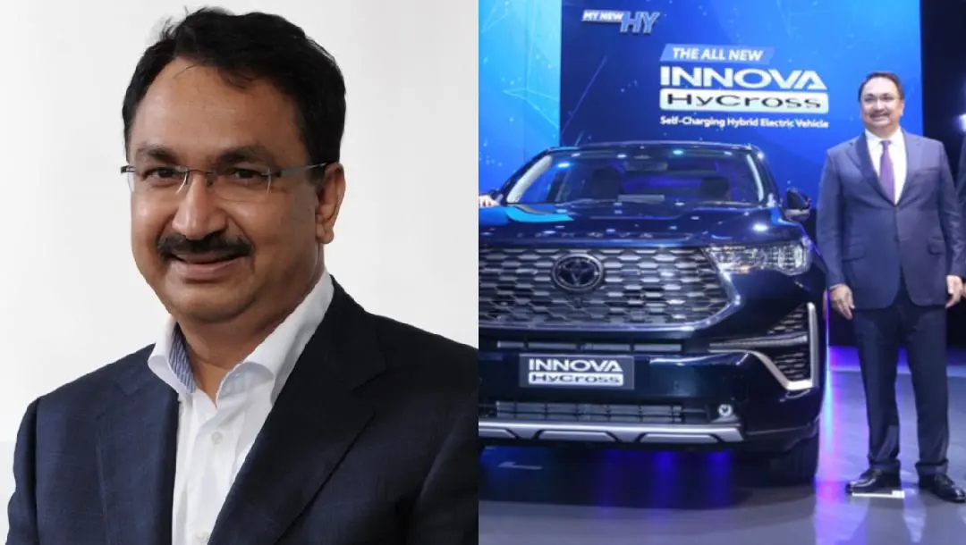 വിക്രം എസ്. കിര്‍ലോസ്‌കര്‍ ഇന്നോവ ഹൈക്രോസ് അവതരണ വേളയില്‍ | Photo: Toyota