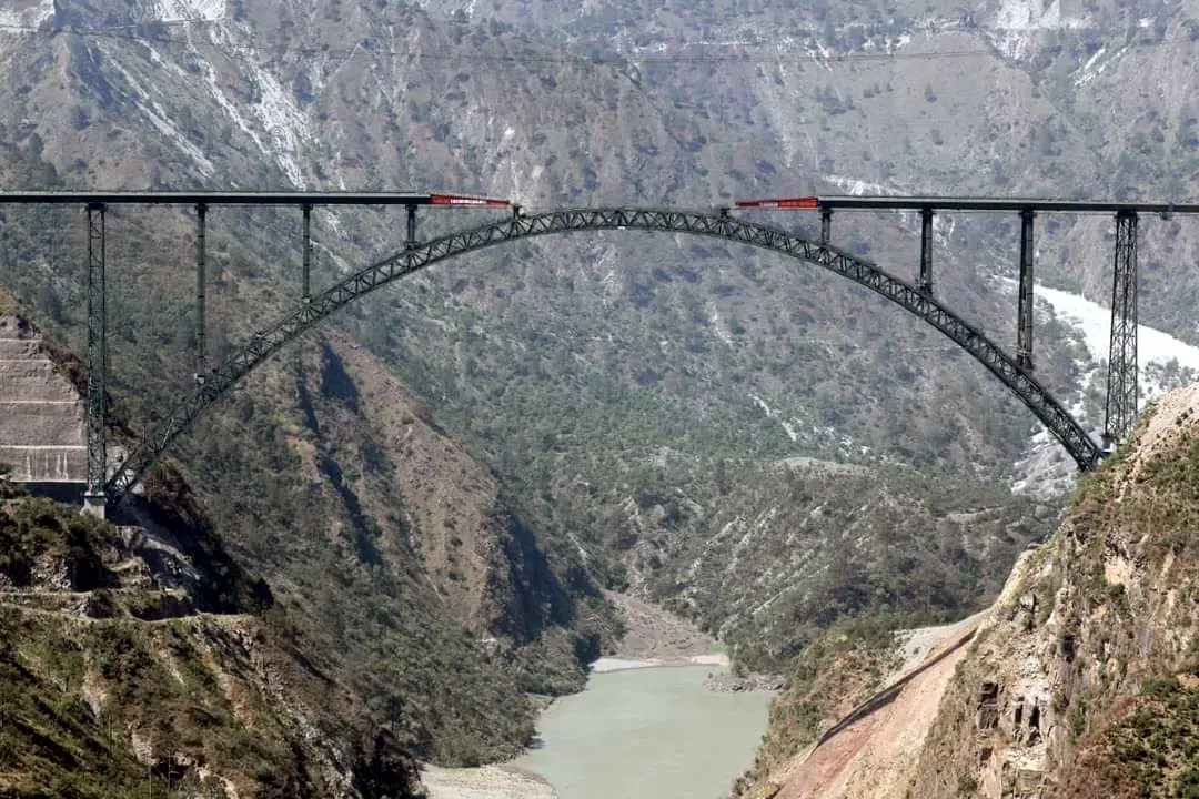 Chenab bridge | Photo: ANI