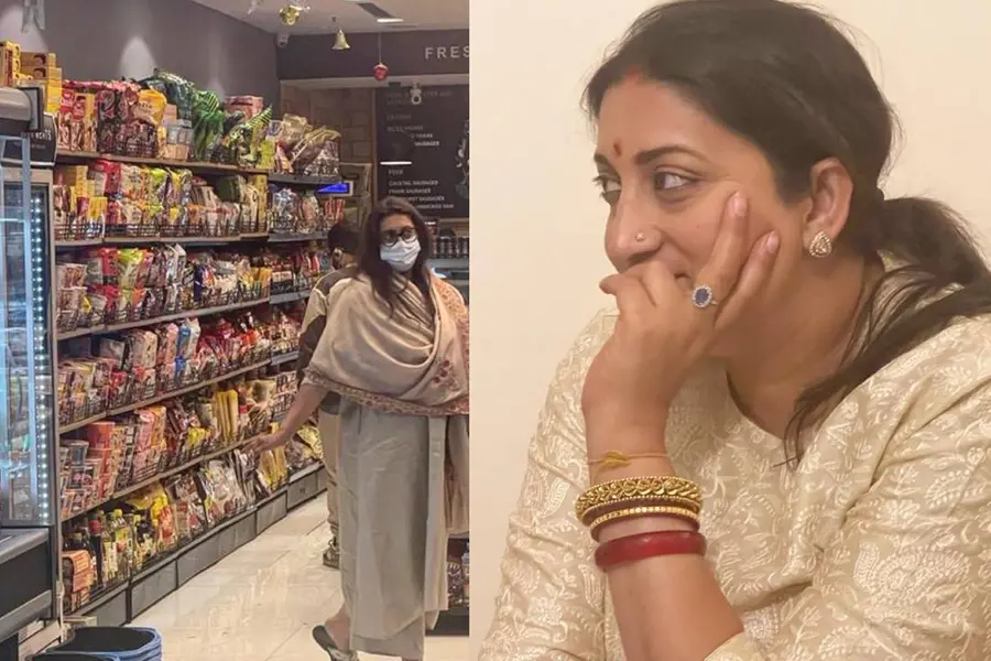 'ഒരു ഭാര്യയുടെ ജീവിതം'; സൂപ്പര് മാര്ക്കറ്റില് നിന്നുള്ള ചിത്രം പങ്കുവെച്ച് സ്മൃതി ഇറാനി