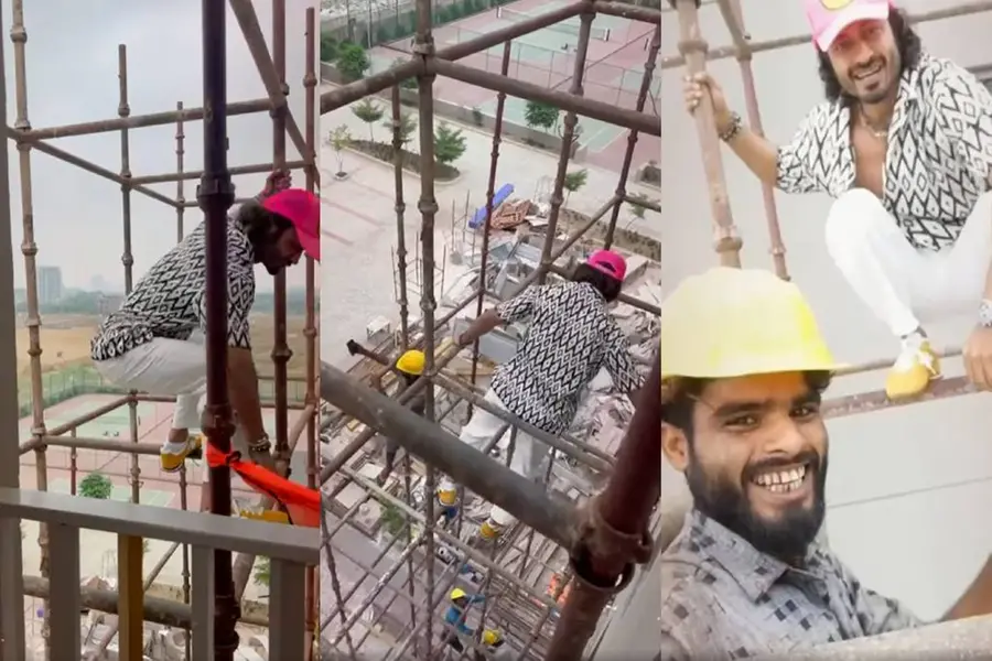 ചാടല്ലേ എന്ന് ആരാധകൻ, ഫോട്ടോയെടുക്കാം ഞാനിതാ വന്നുവെന്ന് വിദ്യുത്; വൈറൽ വീഡിയോ