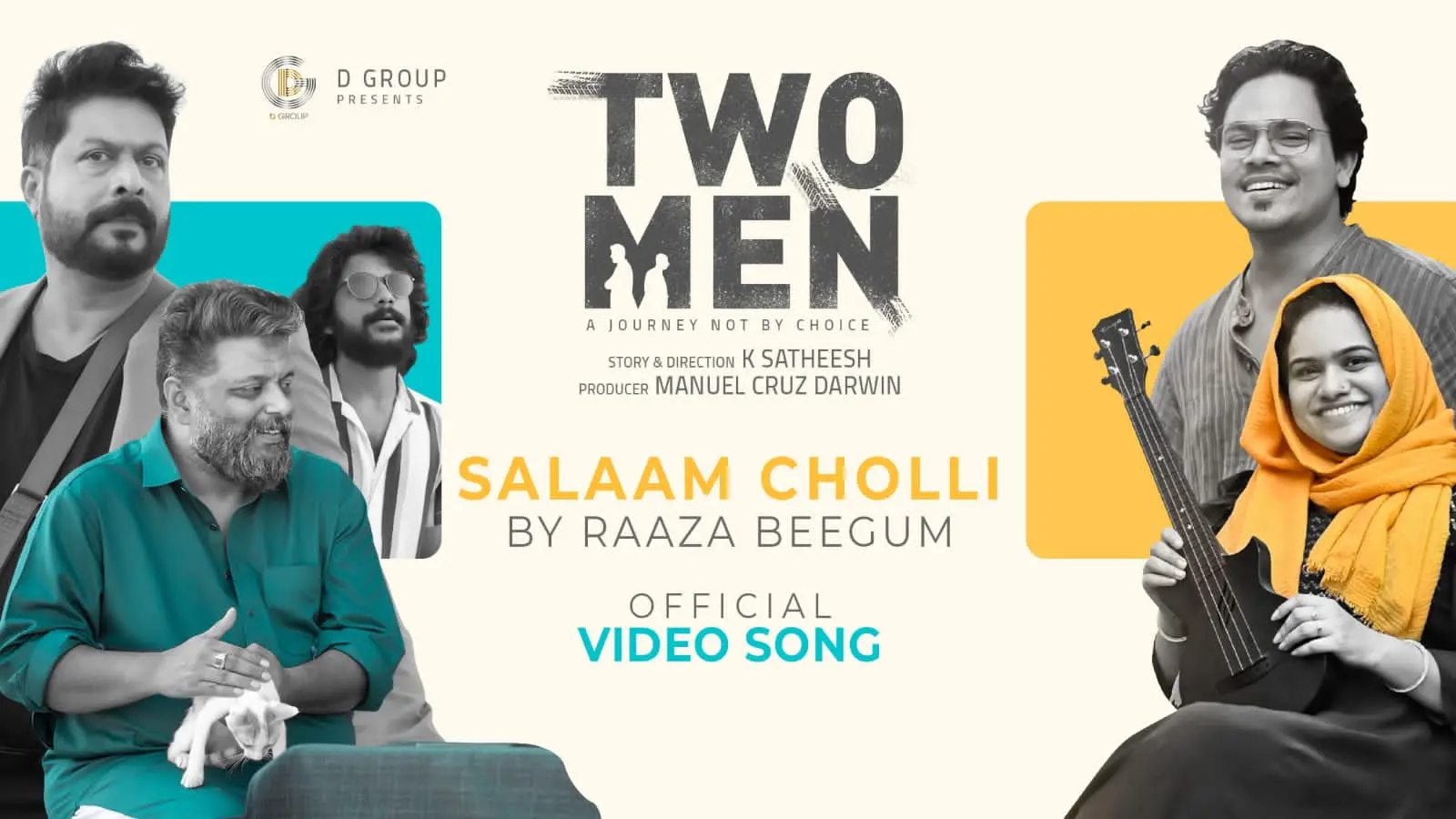 ടു മെൻ സിനിമയ്ക്കുവേണ്ടി റാസാ ബീഗം ആലപിക്കുന്ന ഗാനത്തിന്റെ പോസ്റ്റർ