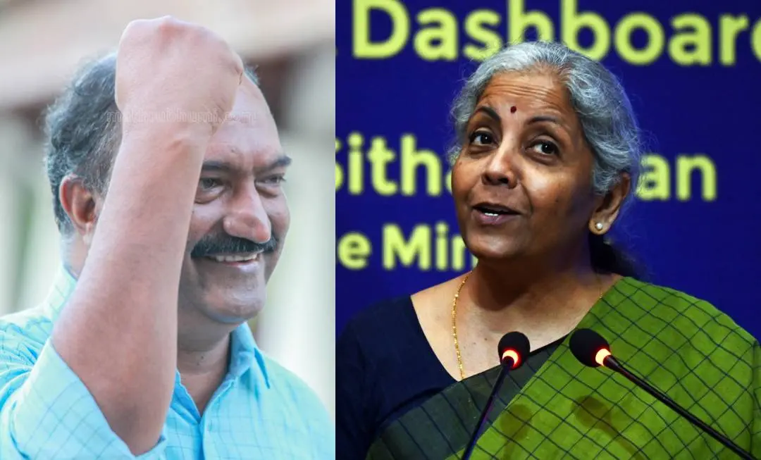 കെ.എന്.ബാലഗോപാല്,നിര്മലാ സീതാരാമന് |ഫോട്ടോ:മാതൃഭൂമി,ANI