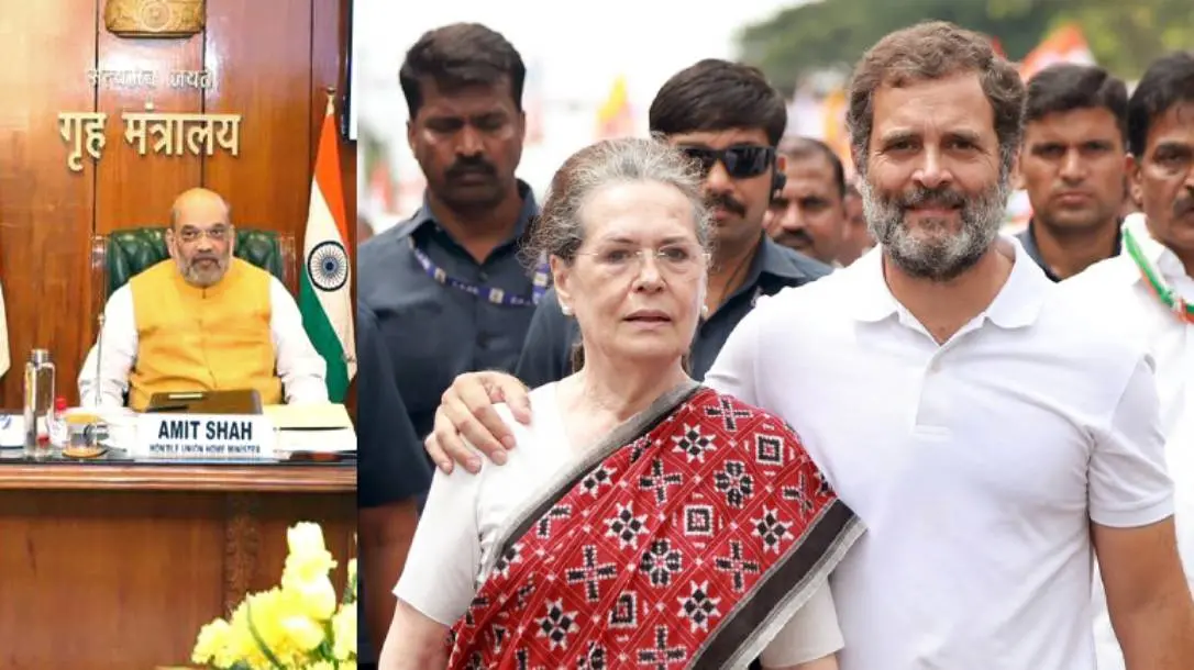 ആഭ്യന്തര മന്ത്രി അമിത് ഷാ, സോണിയ ഗാന്ധി, രാഹുല്‍ ഗാന്ധി |ഫോട്ടോ:PTI