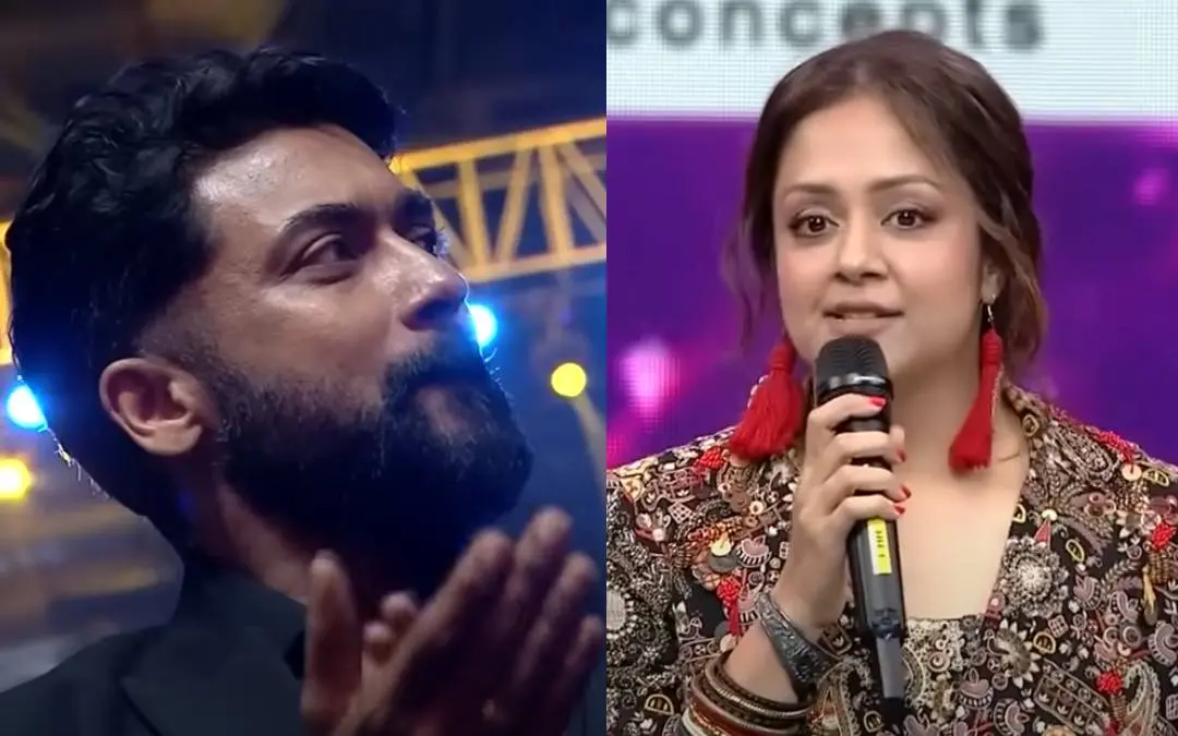 ഫിലിം ഫെയർ പുരസ്കാരദാനച്ചടങ്ങിൽ സൂര്യയും ജ്യോതികയും | ഫോട്ടോ: സ്ക്രീൻഗ്രാബ് \ www.youtube.com/watch?v=2tG7ZWs3TEQ