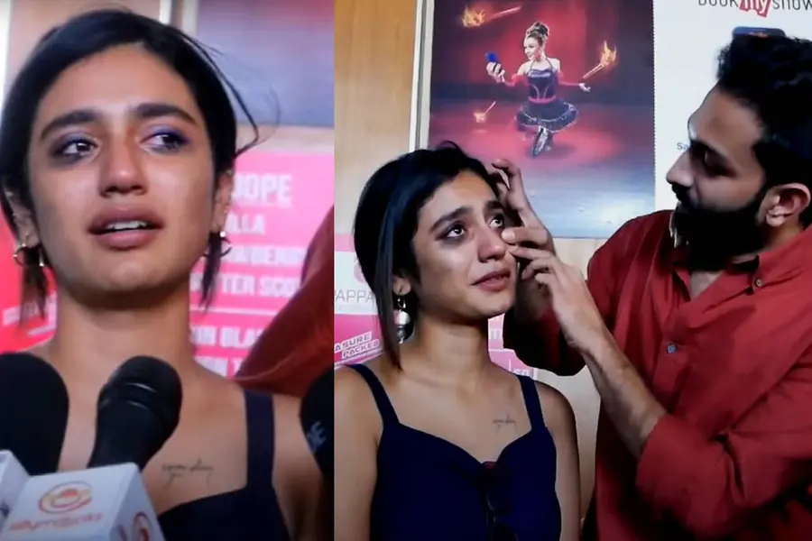 കുട്ടിക്കാലം മുതലുള്ള സ്വപ്നം; സ്വന്തം സിനിമ കണ്ട് പൊട്ടിക്കരഞ്ഞ് പ്രിയ വാര്യര്