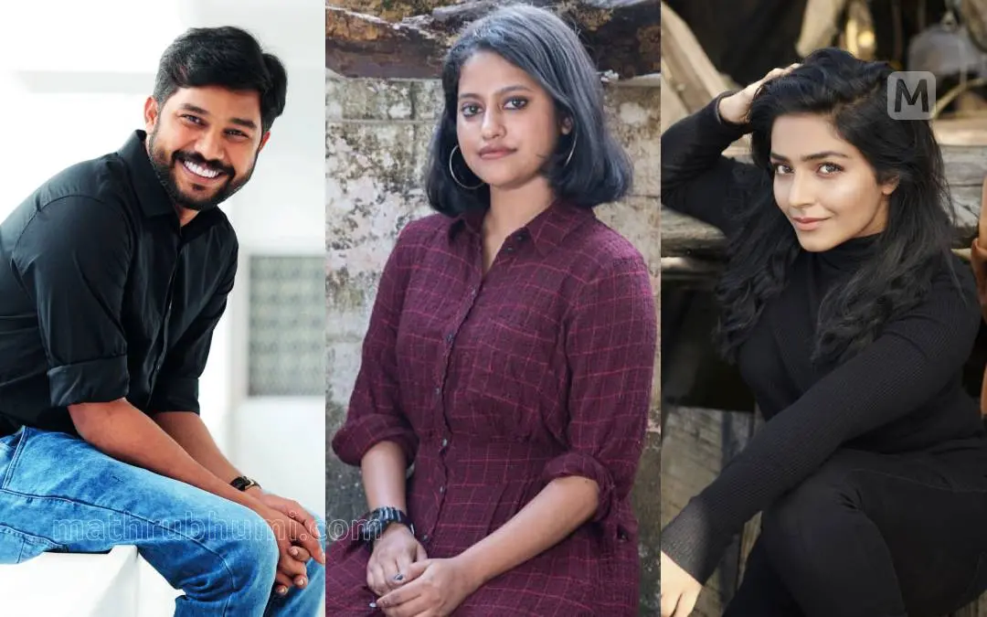 ഷറഫുദ്ദീൻ, സ്റ്റെഫി സേവ്യർ, രജിഷ വിജയൻ | ഫോട്ടോ: മധുരാജ്, ഷാഫി ഷക്കീർ \ മാതൃഭൂമി