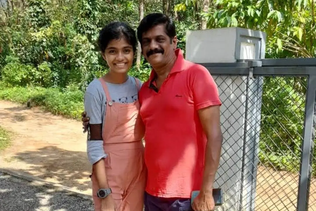 നെല്‍സണും മകള്‍ എവിലിനും | Photo: Special Arrangement