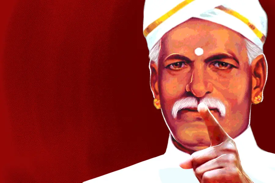 വില്ലുവണ്ടി തടയാനെത്തിയ മേലാളന്മാര്ക്ക് നേരെ കഠാര ചൂണ്ടിയ അയ്യങ്കാളി