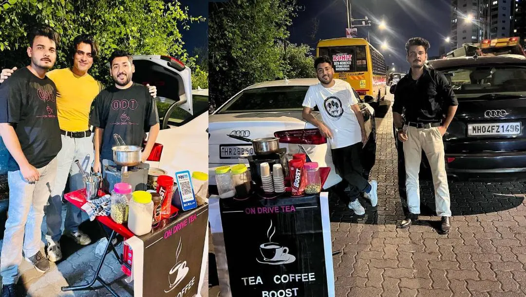 ഔഡി കാറില് ചായ വില്ക്കുന്ന യുവാക്കള് | Photo: Instagram/ondrivetea