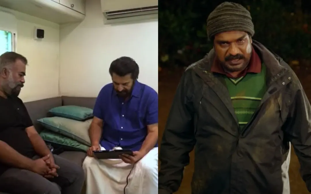 ടീസർ കാണുന്ന മമ്മൂട്ടി, ടീസറിൽ നിന്നും | PHOTO: SCREEN GRAB