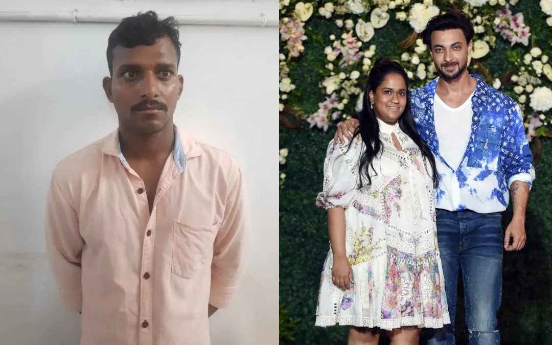 മോഷണത്തിന് മുംബൈ പോലീസ് അറസ്റ്റ് ചെയ്ത് സന്ദീപ് ഹെഗ്ഡേ, സല്മാന് ഖാന്റെ സഹോദരി അര്പ്പിതയും ഭര്ത്താവും നടനുമായ ആയുഷ് ശര്മയും | ഫോട്ടോ: എ.എന്.ഐ