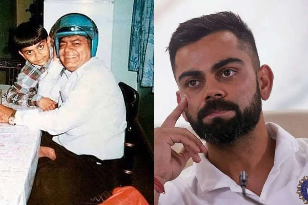വിരാട് കോലി അച്ഛന്‍ പ്രേം കോലിക്കൊപ്പം/  വിരാട് കോലി | Photo: instagram/ virat kohli/PTI