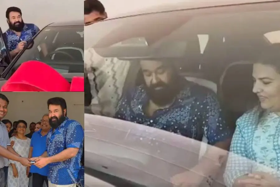 പിറന്നാള് ദിനത്തില് മോഹന്ലാലിന് സര്പ്രൈസ് ഗിഫ്റ്റ്; കിയ ഇ.വി.6 സമ്മാനിച്ച് അലക്സ് കെ. ബാബു