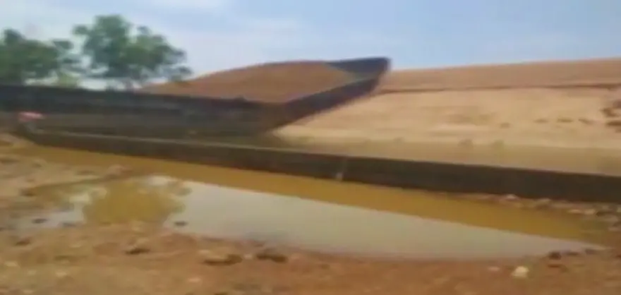 റിസര്വോയറിലെ വെള്ളം വറ്റിച്ച നിലയില് | Screengrab : YouTube Video