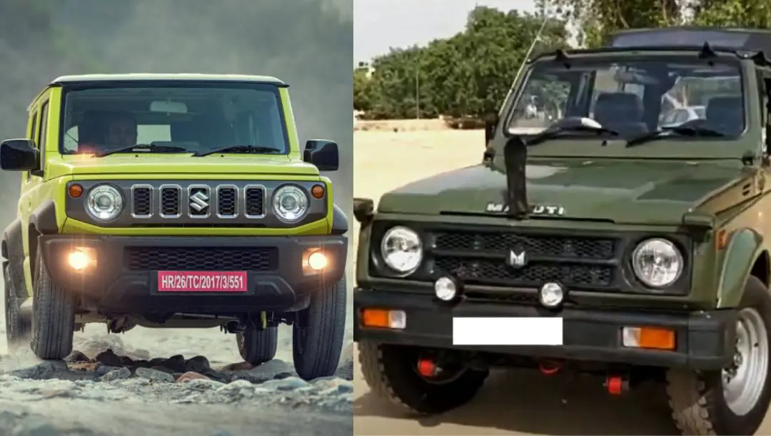 മാരുതി സുസുക്കി ജിമ്നിയും ജിപ്സിയും | Photo: Maruti, Ex Army JEEP GYPSY