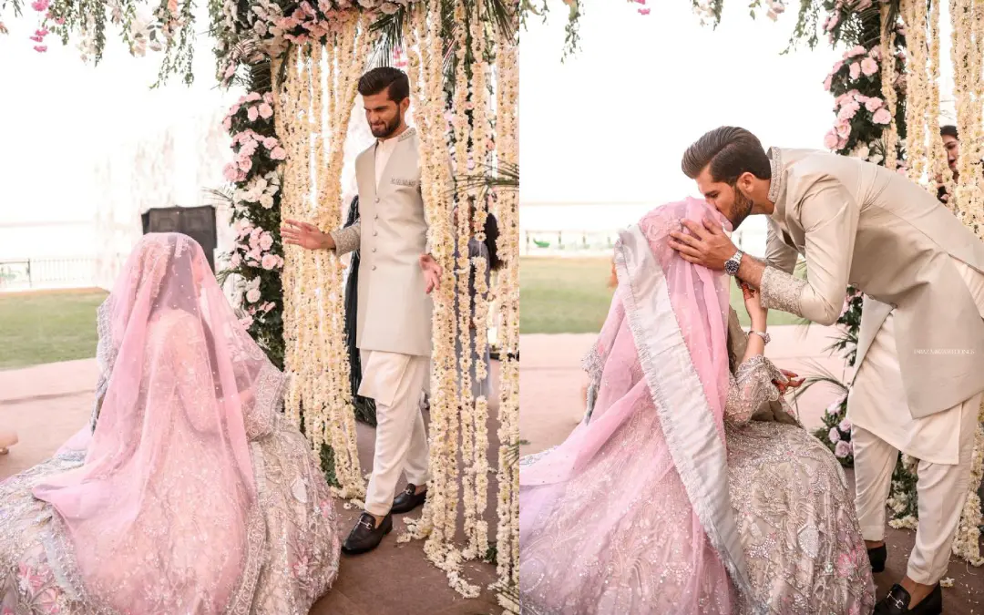 ഷഹീന്‍ അഫ്രീദിയും അന്‍ഷയും | Photo: twitter/ shaheen afridi/ shahid afridi