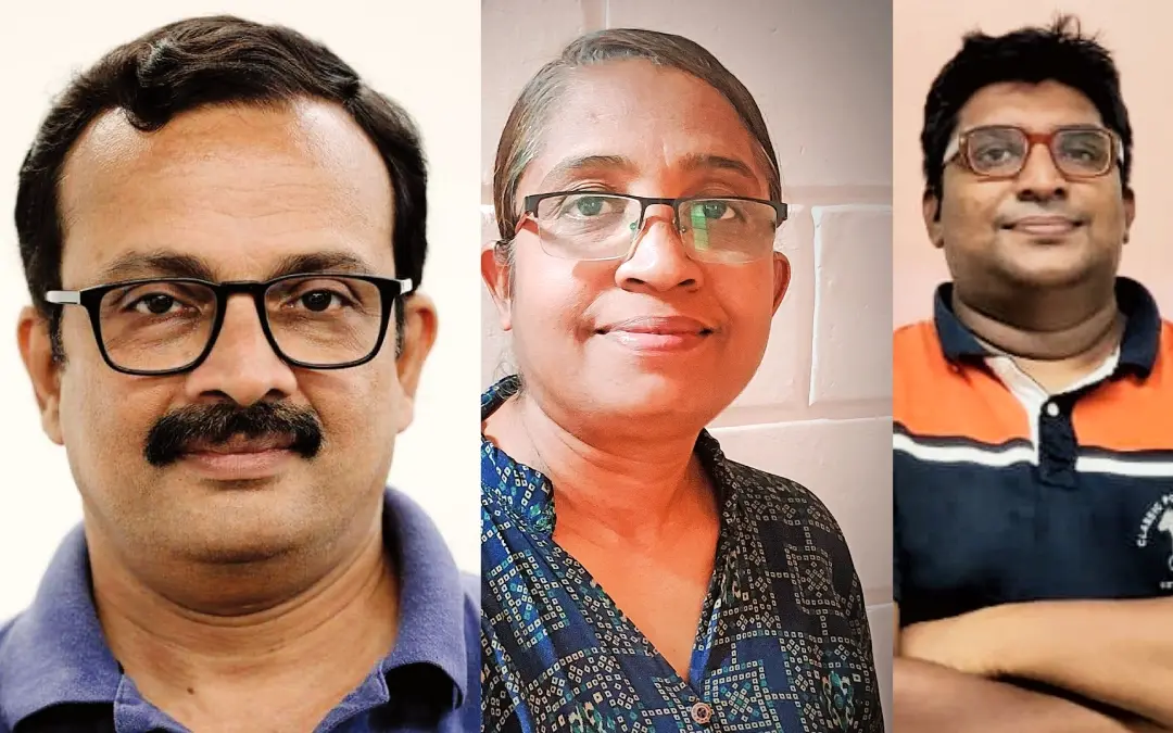 കെ. ഉണ്ണികൃഷ്ണൻ, പി.ബി. ശ്രീജ, അനു ജോൺ ഡേവിഡ്