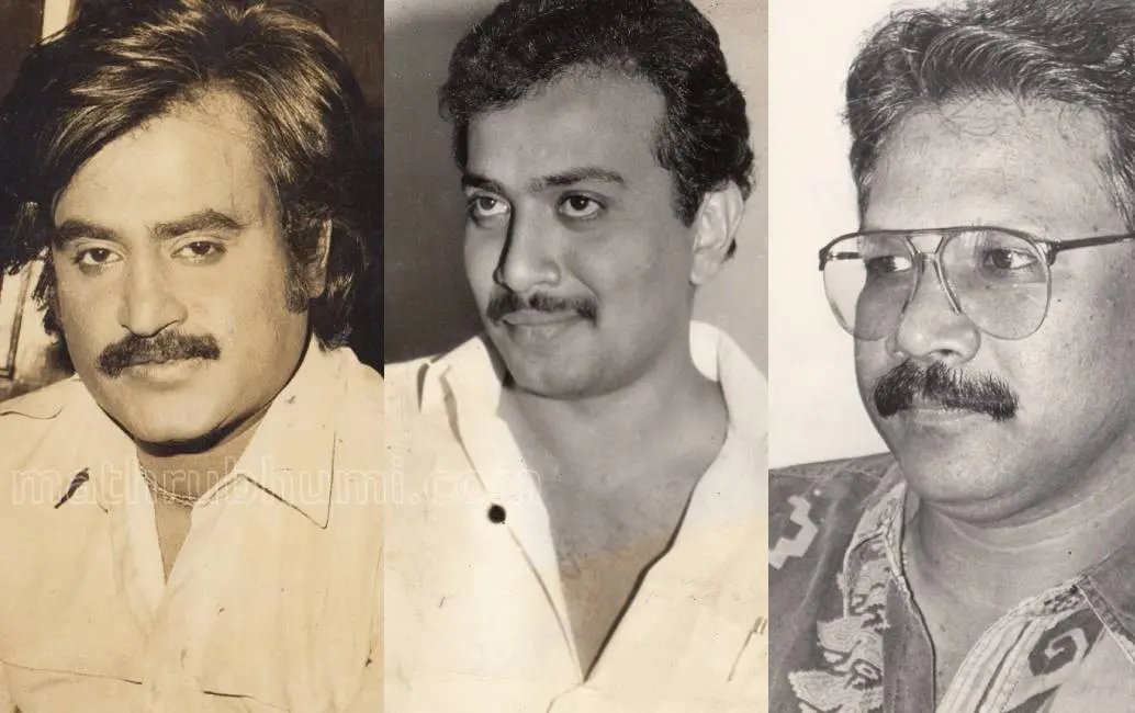 രജിനികാന്ത്, ഡെന്നീസ് ജോസഫ്, മണിരത്നം| Photo: Mathrubhumi Archives