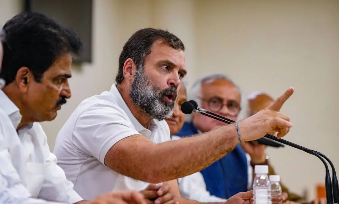 രാഹുല് ഗാന്ധി വാര്ത്താസമ്മേളനത്തില് |ഫോട്ടോ:PTI