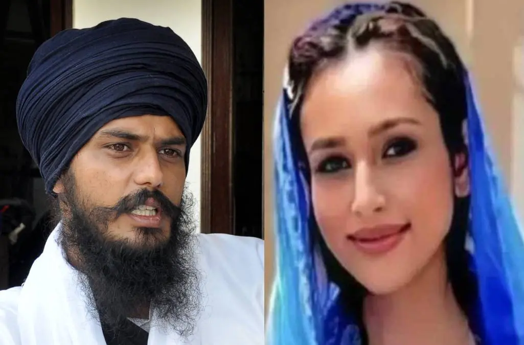 അമൃത്പാല് സിങ്, കിരണ്ദീപ് കൗര് | Photo: PTI, /twitter.com/thetatvaindia