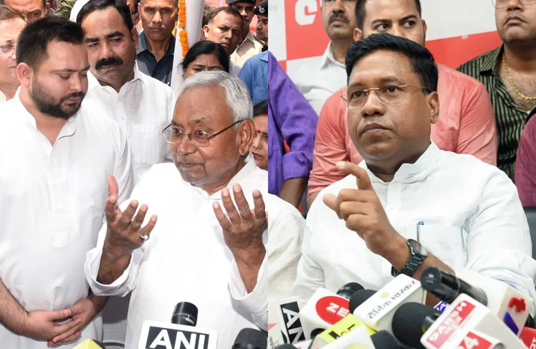 തേജസ്വി യാദവ്, നിതീഷ് കുമാര്‍, സന്തോഷ് കുമാര്‍ സുമന്‍