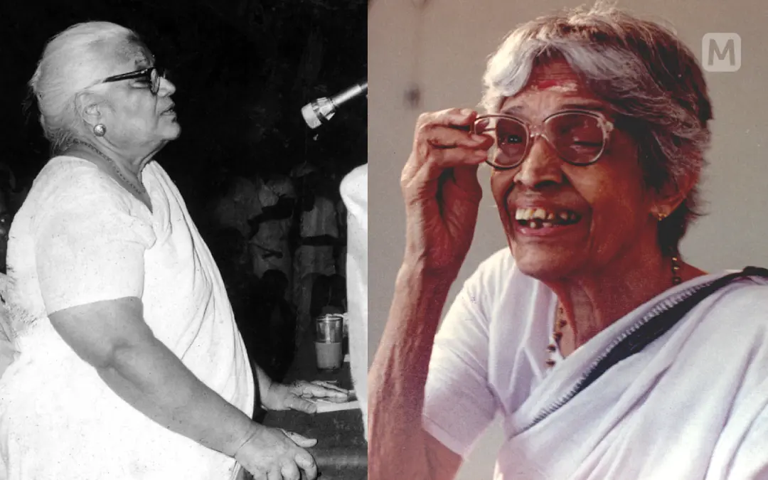 എ.വി. കുട്ടിമാളു അമ്മയും നാലപ്പാട്ട് ബാലാമണിയമ്മയും | ഫോട്ടോ: മാതൃഭൂമി