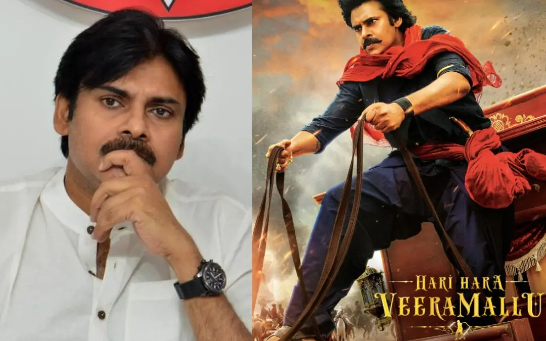 പവൻ കല്ല്യാൺ, ചിത്രത്തിന്റെ പോസ്റ്റർ | PHOTO: FACEBOOK/ PAWAN KALYAN, HARI HARA VEERA MALLU