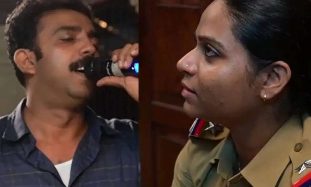 അഭിനേതാക്കൾ ചിത്രത്തിന്റെ സെറ്റിൽ ഗാനം ആലപിക്കുന്നു