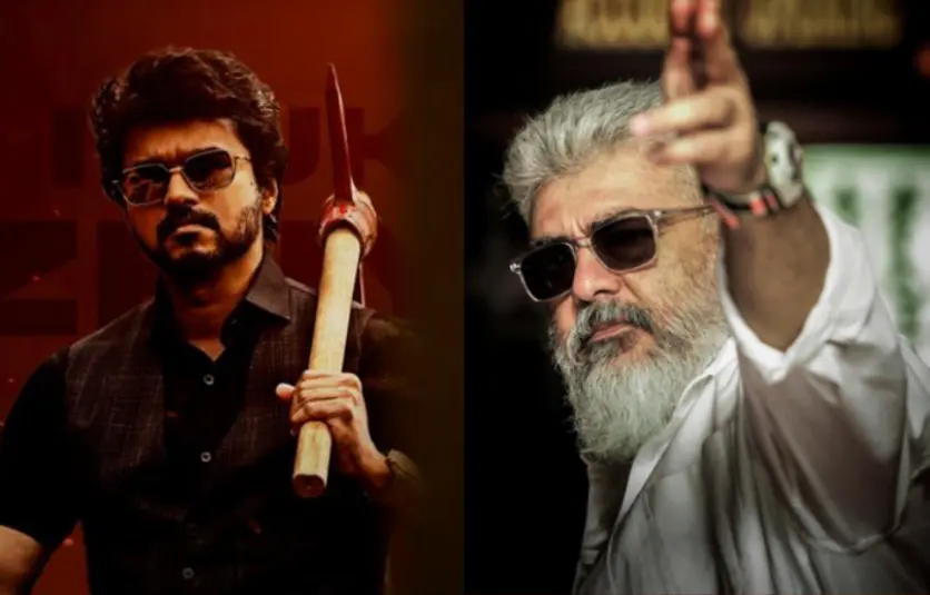 വിജയ്, അജിത്ത് | photo: screen grab, twitter/@HvinothDir