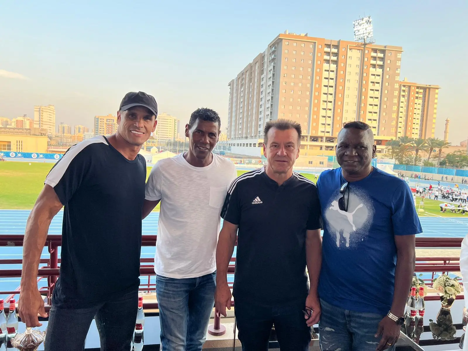 IM Vijayan with Football Legends