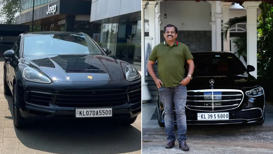 സുരഷ് പിള്ള സ്വന്തമാക്കിയ പുതിയ പോര്ഷെ എസ്.യു.വിയും അദ്ദേഹത്തിന്റെ ആദ്യത്ത ബെന്സും | Photo: Instagram/Chef Pillai