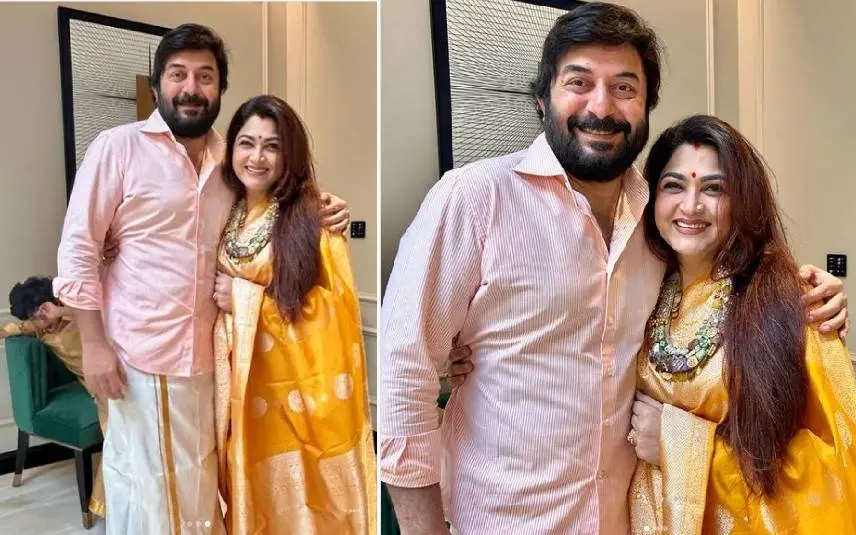 ഖുശ്ബു സുന്ദറും അരവിന്ദ് സ്വാമിയും | ഫോട്ടോ : Screengrab from Instagram Post