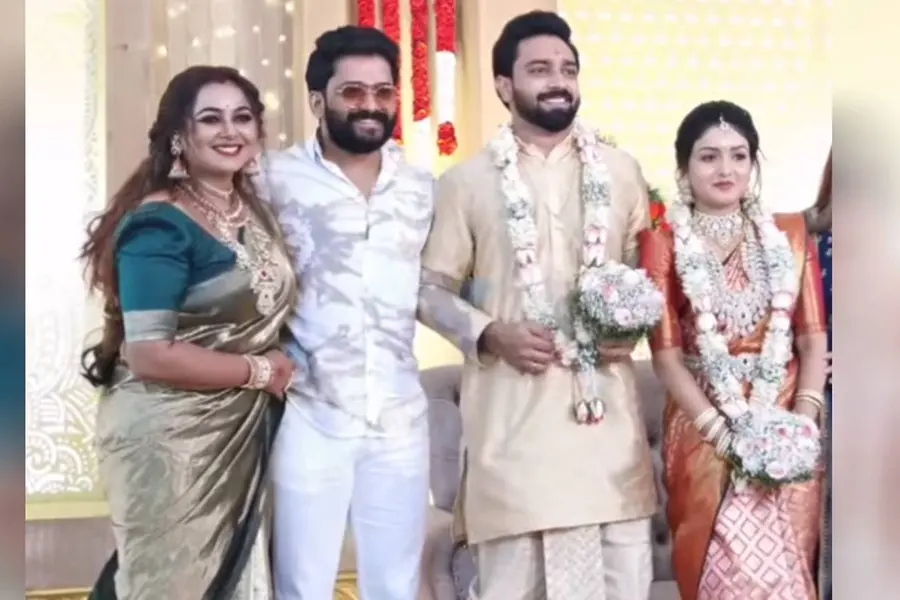 നടന് മിഥുന് മുരളിയും കല്യാണി മേനോനും വിവാഹിതരായി