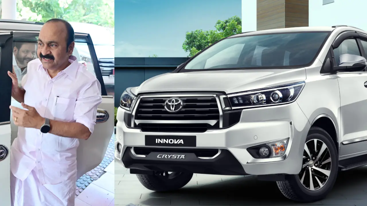 വി.ഡി. സതീശന്, ഇന്നോവ ക്രിസ്റ്റ | Photo: Mathrubhumi, Toyota
