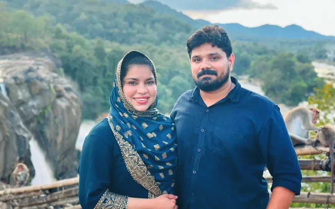 റാഹിമ ഭർത്താവ് ഷബിനാസിനൊപ്പം