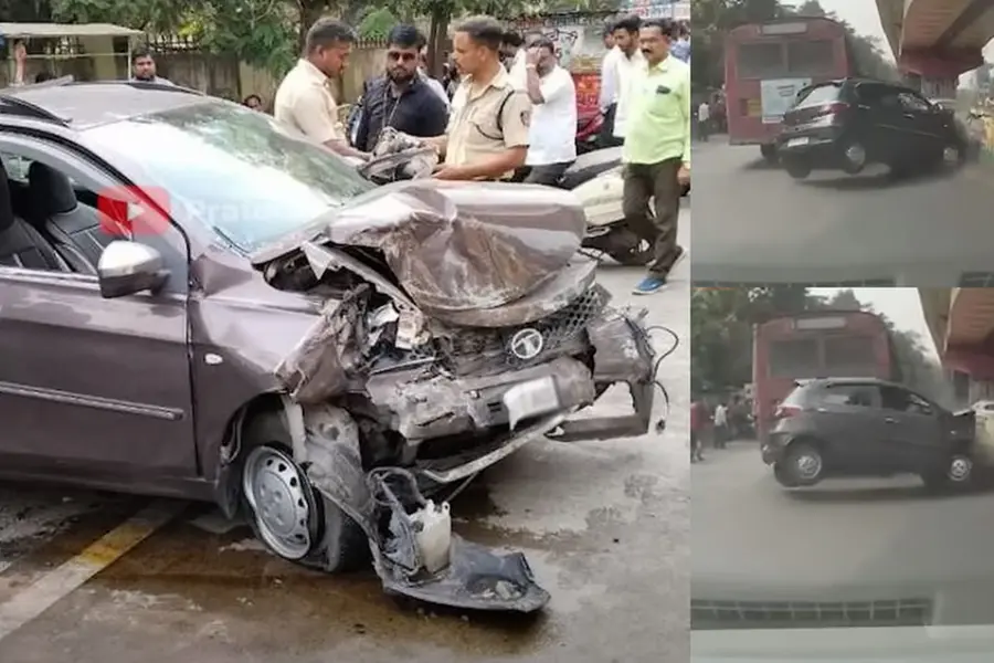 അമിതവേഗം, ഇടിച്ചുകയറിയത് ഡിവൈഡറിലേക്ക്; ജീവന് രക്ഷപ്പെടുത്തിയത് കാറിന്റെ കരുത്ത് | Video