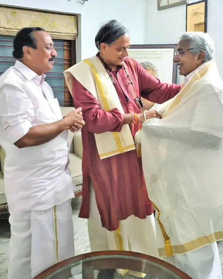 ചികിത്സ കഴിഞ്ഞെത്തിയ ഉമ്മന് ചാണ്ടിയെ കാണാന് ശശി തരൂര് എത്തിയപ്പോള്