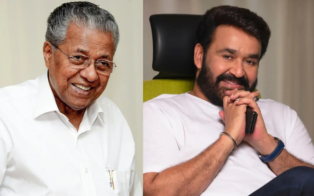 മുഖ്യമന്ത്രി പിണറായി വിജയൻ, മോഹൻലാൽ | PHOTO: FACEBOOK/ PINARAYI VIJAYAN, MOHANLAL
