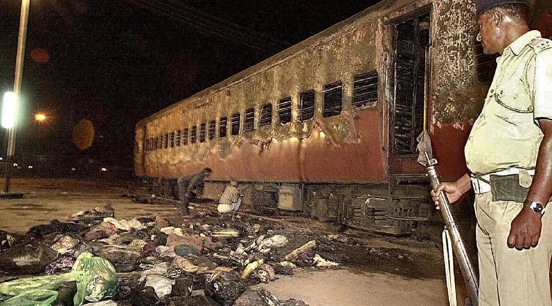 ഗോധ്റ സംഭവസ്ഥത്തുനിന്നുള്ള ദൃശ്യം/ ഫോട്ടോ: എഎഫ്പി