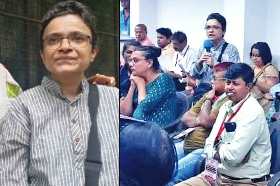 സുചേതന ഭട്ടാചാര്യ/ എല്.ജി.ബി.ടി.ക്യു വിഭാഗങ്ങള്ക്കായുള്ള ശില്പശാലയില് സംസാരിക്കുന്ന സുചേതന ഭട്ടാചാര്യ| Photo: facebook/ Ushasie Chakraborty