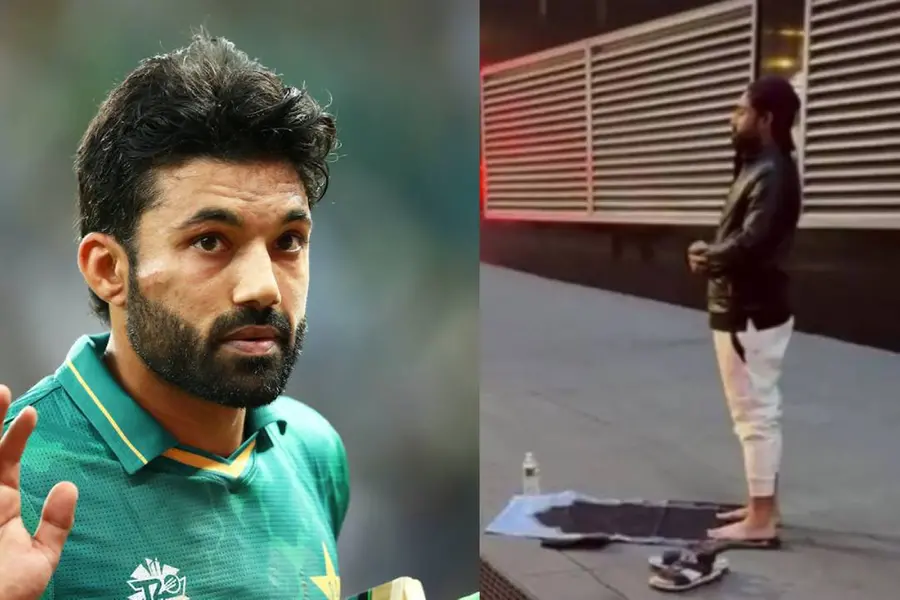 യുഎസിലെ റോഡരികില് കാര് നിര്ത്തി നമസ്കരിച്ച് പാക് താരം റിസ്വാന്; വീഡിയോ വൈറല്