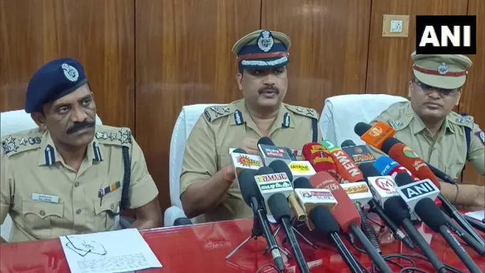 പോലീസ് വാര്ത്താ സമ്മേളനം നടത്തിയപ്പോള് | ANI