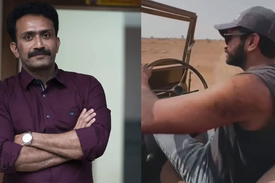 തുറന്ന ജീപ്പിൽ മരുഭൂമിയിലൂടെ കുതിക്കുന്ന ഷൈൻ, പാരഡൈസ് സർക്കസിന്റെ ലൊക്കേഷൻ വീഡിയോ