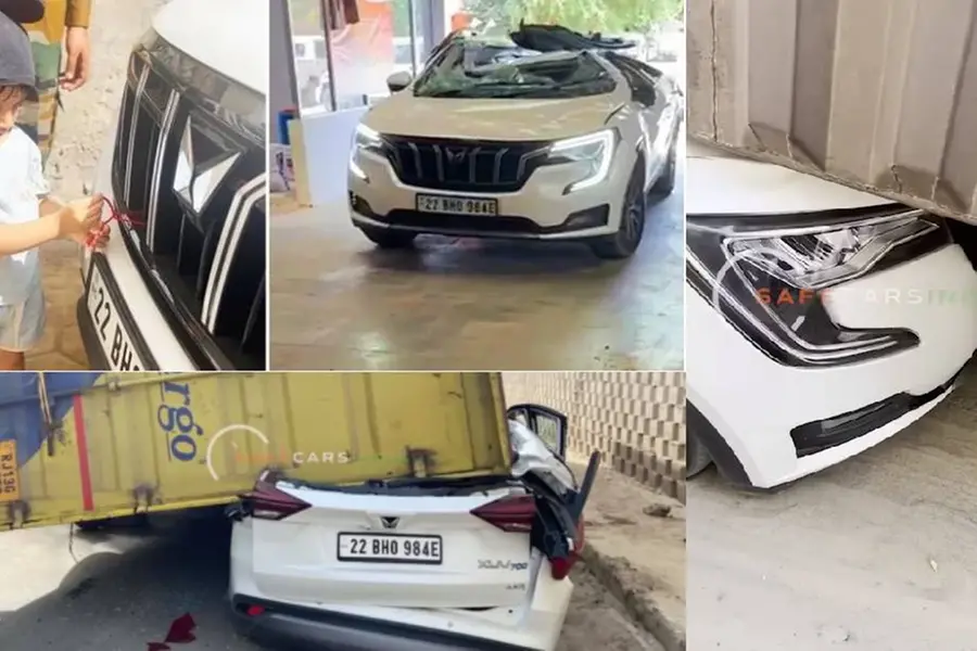 കണ്ടെയ്നര് മുകളില് വീണിട്ടും XUV700-യിലെ യാത്രക്കാരന് സേഫ്; വാഹനത്തിന് രാഖി കെട്ടി മകള് | Video
