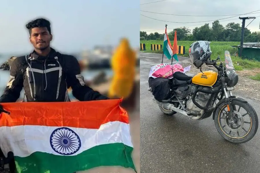 കന്യാകുമാരി ടു കശ്മീര്- കശ്മീര് ടു കന്യാകുമാരി; പത്ത് ദിവസം കൊണ്ട് ബൈക്കിൽ പറന്ന് പതിനെട്ടുകാരൻ